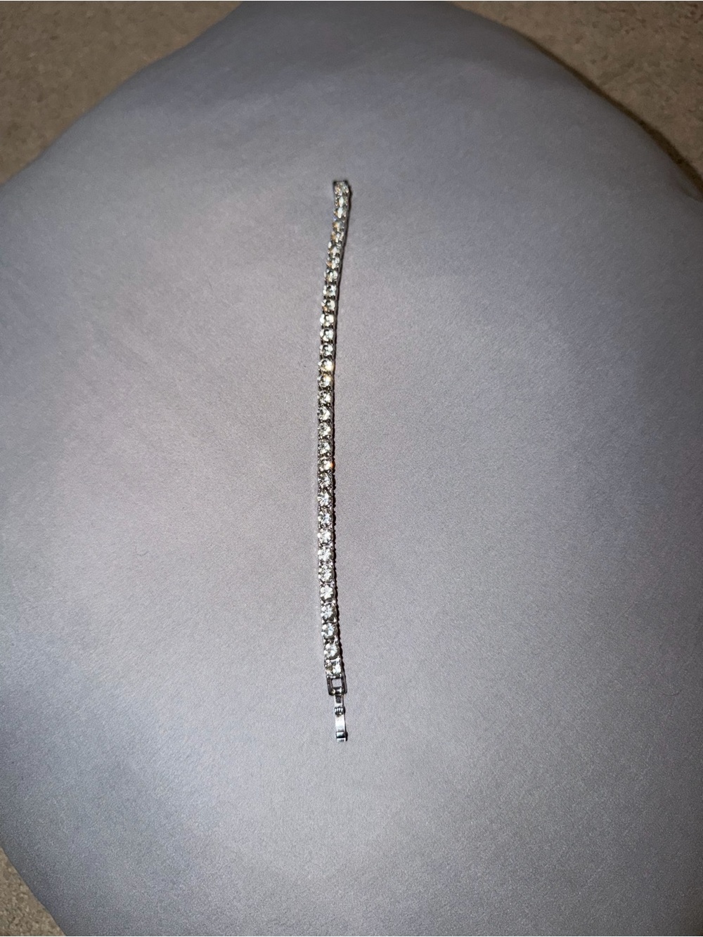 Elegant Fancy 8inch Silver Lab Diamond Unisex Tennis Bracelet